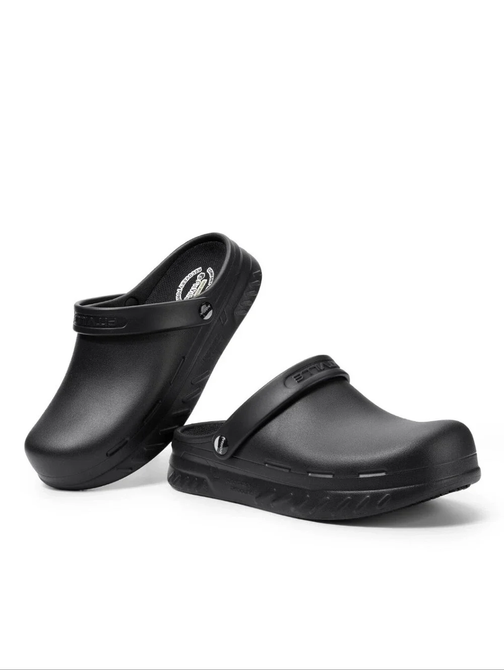FitVille Men's Slip-Resistant Work Sandals Wide Chef  Water-Resistant Sz. 14